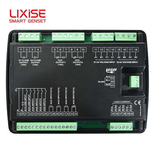 LIXiSE ATS700 Dual Power ATS Controller LCD Display RS485 Communication for Genset ATS Panel