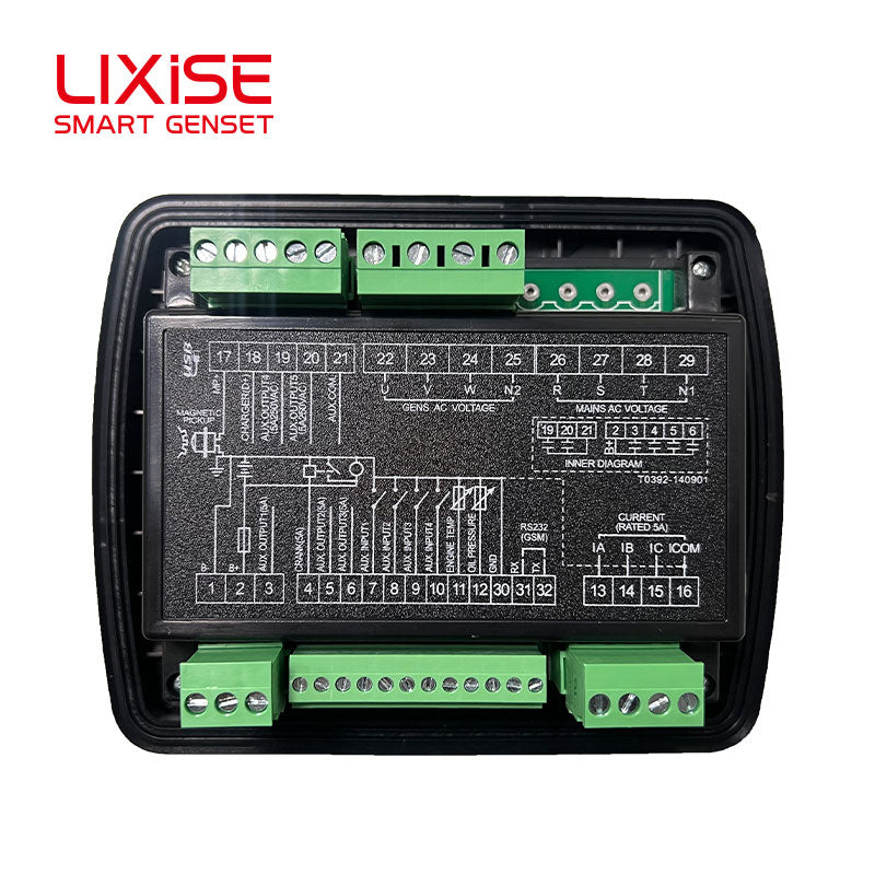 LIXiSE LXC3110 Genset Controller | 132\*64 LCD Single Diesel Generator Auto Control Panel With USB RS232 Parameter Debug & Full Protection