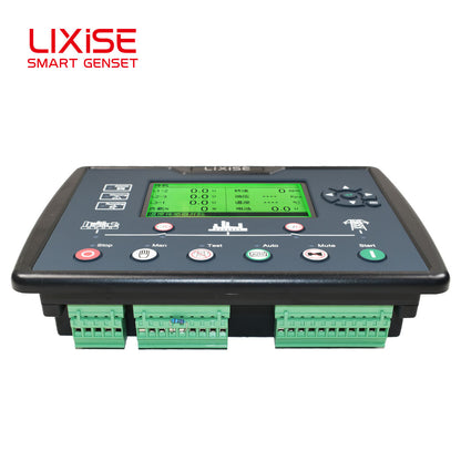 LIXiSE LXC6120NC-CAN AMF Genset Controller CAN J1939 RS485 240\*128 Mono LCD Multi-Language