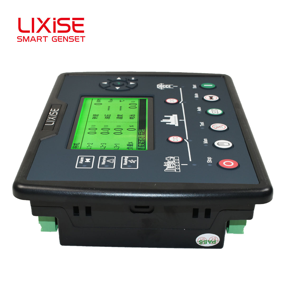 LIXiSE LXC6120NC-CAN AMF Genset Controller CAN J1939 RS485 240\*128 Mono LCD Multi-Language