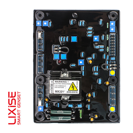 LIXiSE MX321-Blue Replacement AVR For Newage MX321 & Onan 305-0823 | Three Phase RMS Sensing PMG Generator Voltage Regulator Manufacturer