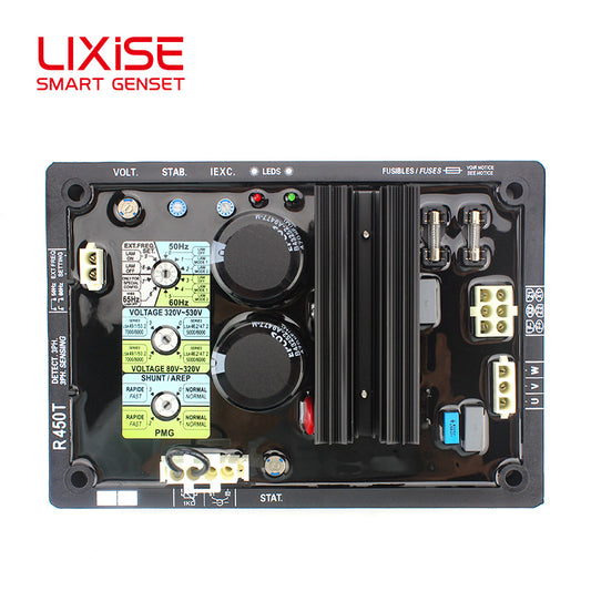 LIXiSE R450T Compact High Performance 3 Phase Sensing Generator AVR Factory With Built-In LAM Load Acceptance Module