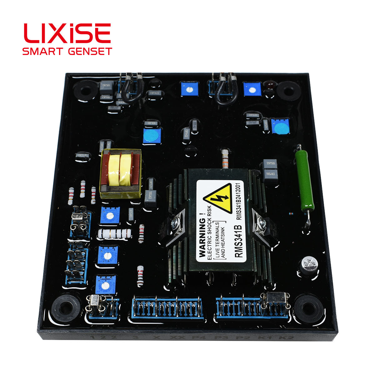 LIXiSE RMS341B Digital AVR | 360-450V Sensing For Non-Center Tap Alternators With Soft Start | Generator Parts Factory