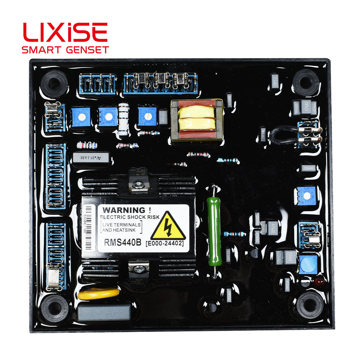 LIXiSE RMS440B Digital AVR | 360-450V Sensing For Non-Center Tap Brushless Alternators | Generator Parts Factory