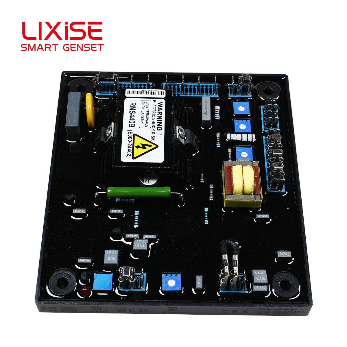 LIXiSE RMS440B Digital AVR | 360-450V Sensing For Non-Center Tap Brushless Alternators | Generator Parts Factory