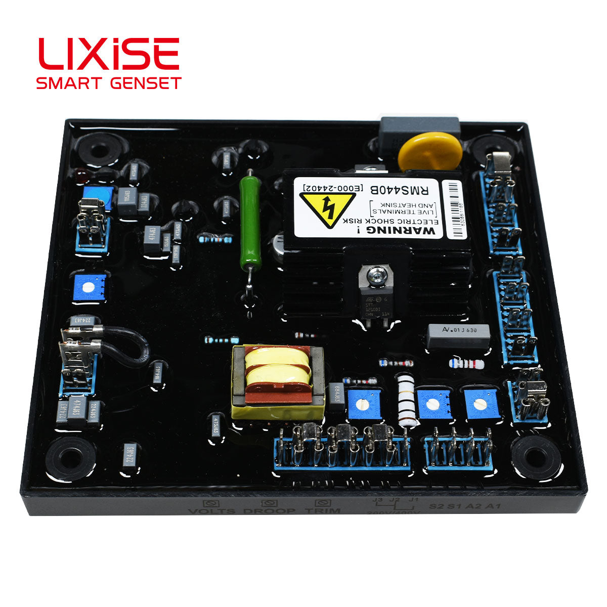 LIXiSE RMS440B Digital AVR | 360-450V Sensing For Non-Center Tap Brushless Alternators | Generator Parts Factory
